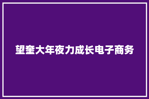 望奎大年夜力成长电子商务 望奎大年夜力成长电子商务 互联通信
