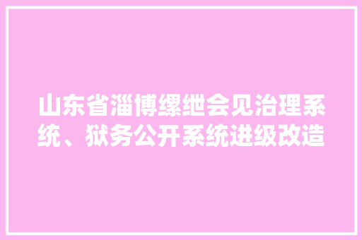 山东省淄博缧绁会见治理系统、狱务公开系统进级改造、安检门购置、手机探测门项目中标通知书记