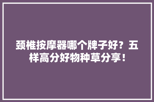 颈椎按摩器哪个牌子好？五样高分好物种草分享！ 颈椎按摩器哪个牌子好？五样高分好物种草分享！ 智能科技