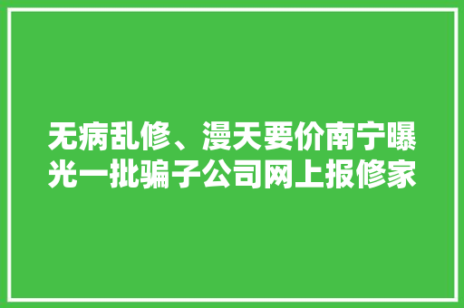 无病乱修、漫天要价南宁曝光一批骗子公司网上报修家电要小心 无病乱修、漫天要价南宁曝光一批骗子公司网上报修家电要小心 智能家居