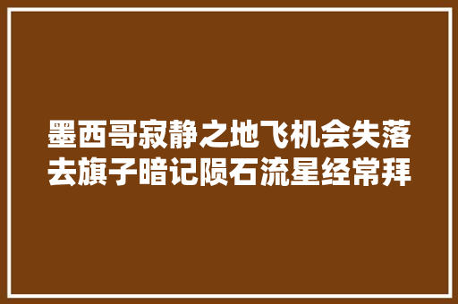 墨西哥寂静之地飞机会失落去旗子暗记陨石流星经常拜访 墨西哥寂静之地飞机会失落去旗子暗记陨石流星经常拜访 人工智能