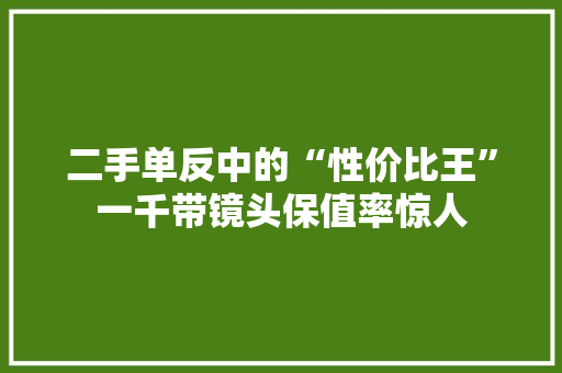 二手单反中的“性价比王”一千带镜头保值率惊人 二手单反中的“性价比王”一千带镜头保值率惊人 互联通信
