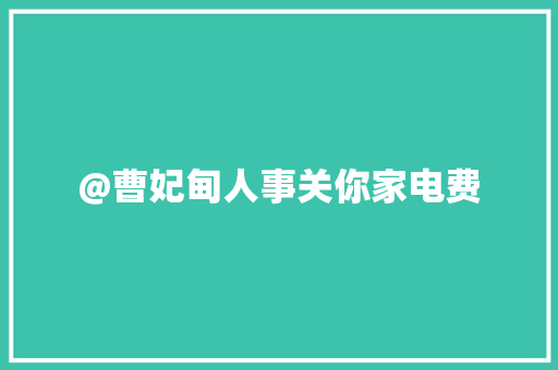 @曹妃甸人事关你家电费 @曹妃甸人事关你家电费 智能家居