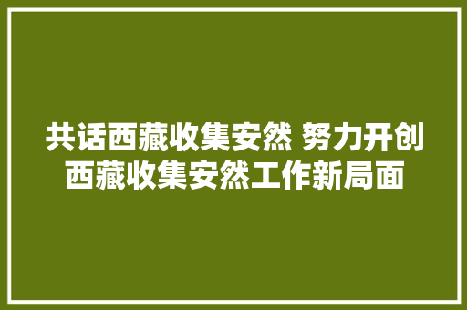 共话西藏收集安然 努力开创西藏收集安然工作新局面 共话西藏收集安然 努力开创西藏收集安然工作新局面 人工智能