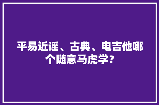 平易近谣、古典、电吉他哪个随意马虎学？