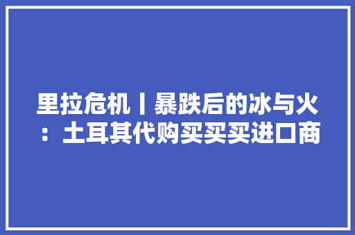 里拉危机丨暴跌后的冰与火：土耳其代购买买买进口商愁愁愁