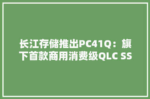长江存储推出PC41Q：旗下首款商用消费级QLC SSD最大年夜2TB双尺寸可选
