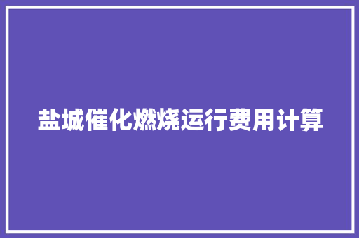 盐城催化燃烧运行费用计算 盐城催化燃烧运行费用计算 人工智能