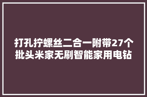 打孔拧螺丝二合一附带27个批头米家无刷智能家用电钻拆解 打孔拧螺丝二合一附带27个批头米家无刷智能家用电钻拆解 人工智能