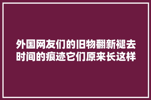 外国网友们的旧物翻新褪去时间的痕迹它们原来长这样 外国网友们的旧物翻新褪去时间的痕迹它们原来长这样 智能家居