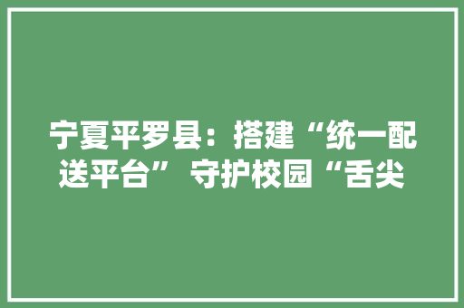 宁夏平罗县：搭建“统一配送平台” 守护校园“舌尖上的安然”