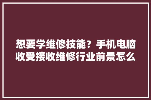 想要学维修技能？手机电脑收受接收维修行业前景怎么样？