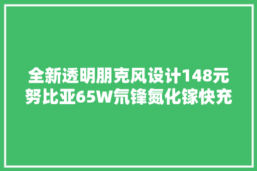 全新透明朋克风设计148元努比亚65W氘锋氮化镓快充拆解