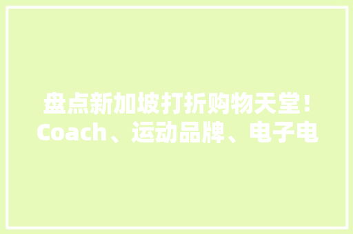 盘点新加坡打折购物天堂！Coach、运动品牌、电子电器这么买