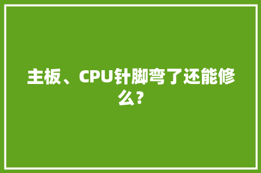 主板、CPU针脚弯了还能修么？ 主板、CPU针脚弯了还能修么？ 智能家居