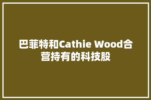 巴菲特和Cathie Wood合营持有的科技股 巴菲特和Cathie Wood合营持有的科技股 互联通信