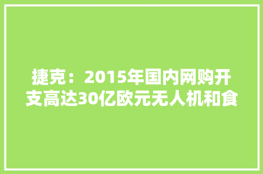 捷克：2015年国内网购开支高达30亿欧元无人机和食物大年夜受迎接