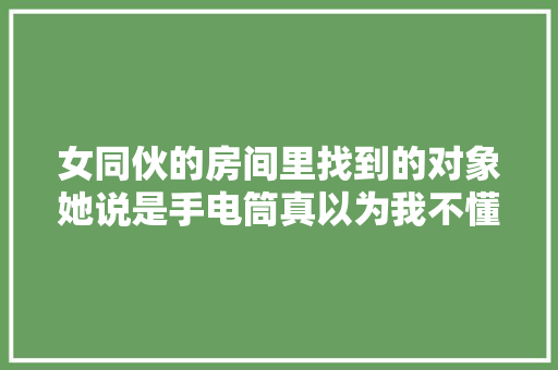 女同伙的房间里找到的对象她说是手电筒真以为我不懂吗？ 女同伙的房间里找到的对象她说是手电筒真以为我不懂吗？ 人工智能