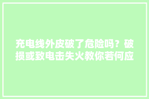 充电线外皮破了危险吗？破损或致电击失火教你若何应对 充电线外皮破了危险吗？破损或致电击失火教你若何应对 智能家居