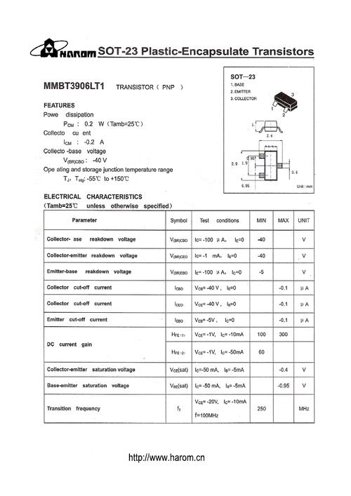 MMBT3906:兆信三极管在现代电子技能中的应用 互联通信 MMBT3906:兆信三极管在现代电子技能中的应用 MMBT3906:兆信三极管在现代电子技能中的应用 互联通信