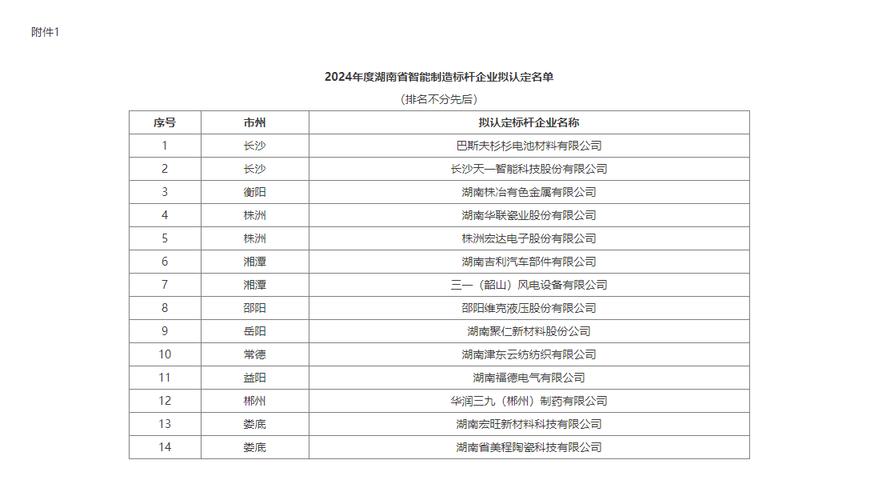 湖南:2023年度省智能制造标杆企业和标杆车间名单 人工智能 湖南:2023年度省智能制造标杆企业和标杆车间名单 湖南:2023年度省智能制造标杆企业和标杆车间名单 人工智能