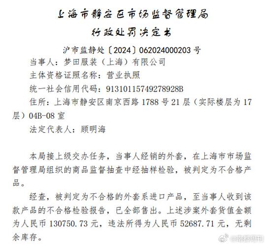 旗下梦田服装发卖不合格产品法国鳄鱼被罚没11万元 智能科技 旗下梦田服装发卖不合格产品法国鳄鱼被罚没11万元 旗下梦田服装发卖不合格产品法国鳄鱼被罚没11万元 智能科技