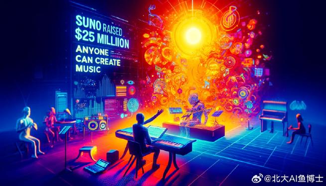 AI音乐创作神器Suno再融1.25亿美元超切切用户喜迎上新 智能科技 AI音乐创作神器Suno再融1.25亿美元超切切用户喜迎上新 AI音乐创作神器Suno再融1.25亿美元超切切用户喜迎上新 智能科技