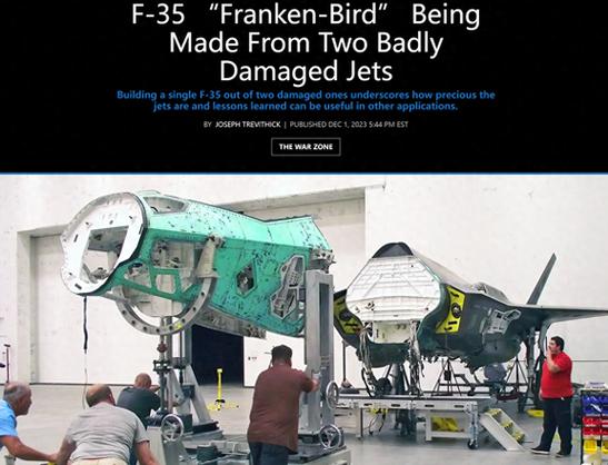 还能怎么玩?美国用两架报废F-35拼成一架整机技能难度不一般! 智能家居 还能怎么玩?美国用两架报废F-35拼成一架整机技能难度不一般! 还能怎么玩?美国用两架报废F-35拼成一架整机技能难度不一般! 智能家居