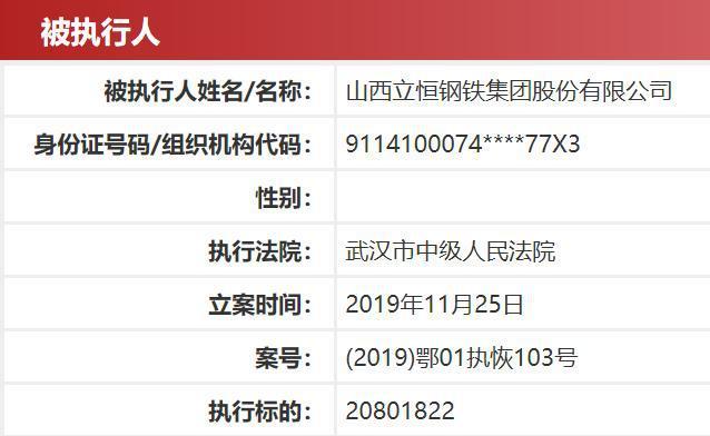 山西立恒钢铁被法院列入被实行人名单 近年营业大年夜举扩展 智能科技 山西立恒钢铁被法院列入被实行人名单 近年营业大年夜举扩展 山西立恒钢铁被法院列入被实行人名单 近年营业大年夜举扩展 智能科技