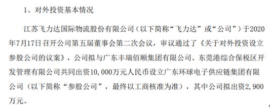 飞力达拟出资2900万元投资设立参股公司 切入电子元器件家当链高下游合作 飞力达拟出资2900万元投资设立参股公司 切入电子元器件家当链高下游合作 互联通信